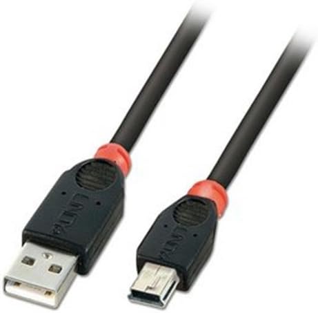 Cablu Lindy 5m USB 2.0, tip A până la mini B, negru