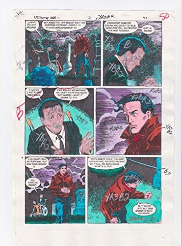 DETECTIVE COMICS anual 2 pagina 43 BATMAN COMIC PRODUCTION ART semnat A. ROY COA5
