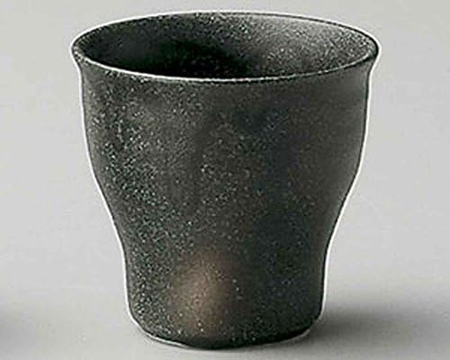 Bizen 2,6 inch Set de 5 căni de sake porțelan negru fabricat în Japonia