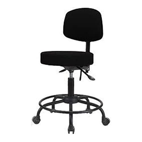 Thomas ECOM FDHST-RT-T0 - RC-F44 scaun înălțime birou din material textil cu spate și bază rotundă și roți fără înclinare,