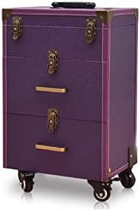 Quanjj bagaje rulante kit de machiaj frumusețe valiză cu roată cu roată geantă de unghii arta tatuaj