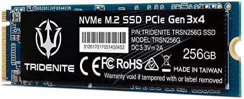 Tridenite 256 GB NVME M.2 2280 PCIE GEN 3X4 DRIVE SOLIDE INTERNALE