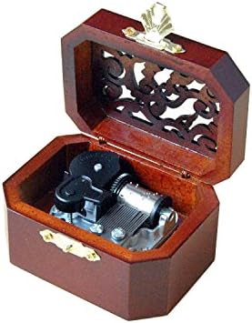 Westonetek Vintage Wood Mechanism Chelved Box Musical Whid Up Music Box Cadou pentru Crăciun/ziua de naștere/Ziua Îndrăgostiților,