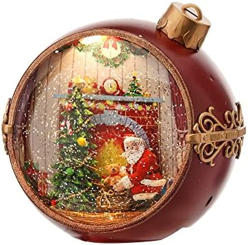 Regency International Timer Timer Christmas Spin Santa Water Globe, 7,5 inch Diametru, multicolor