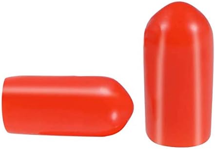 Șurub Filet protecție Maneca PVC cauciuc rotund tub Bolt capac capac Eco-Friendly roșu 5mm ID 20pcs