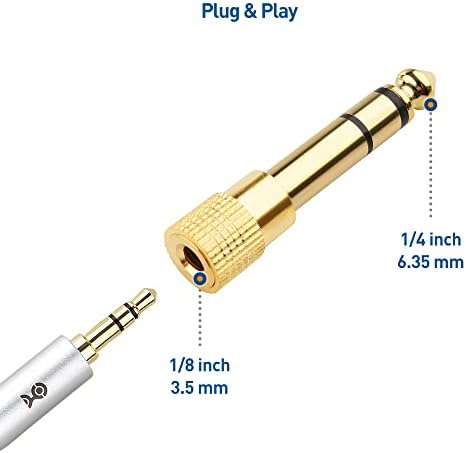 Cablul contează 5 pachetul 1/4 până la 1/8 Adaptor pentru căști