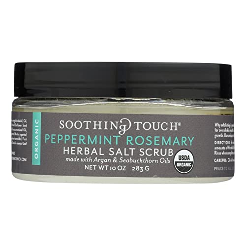 Soothing Touch Scrub Sare Organică Pe Bază De Plante, Rozmarin De Mentă, 10 Uncii