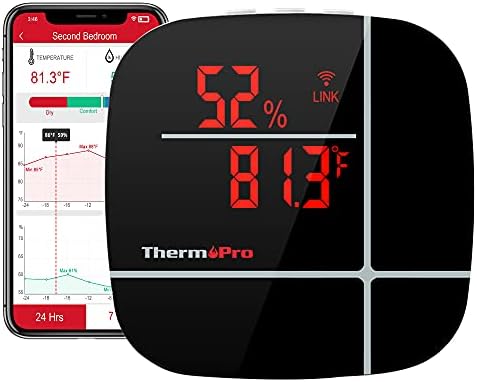ThermoPro Tp49 higrometru digital Termometru interior contor de umiditate + ThermoPro WiFi termometru higrometru TP90, compatibil