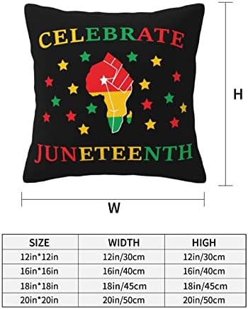 Senheol Set of 2 Juneteenth Throw Pillow Acoperiți 18x18 inch pentru perne de canapea pentru decorațiuni din Juneteenth