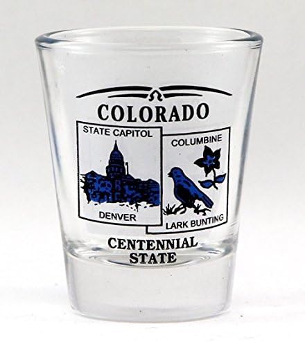 Colorado Stat Peisaj Albastru Nou Shot Glass