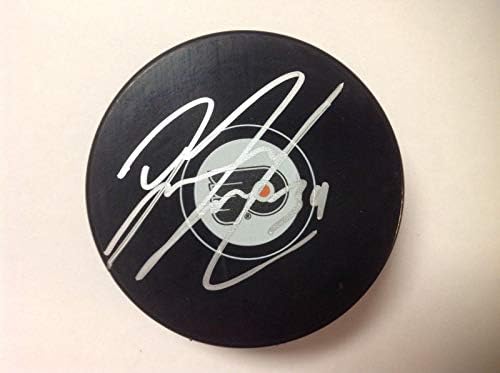 Tyrell Goulbourne a semnat cu autograf Philadelphia Flyers Hockey Puck B-autografe NHL pucks
