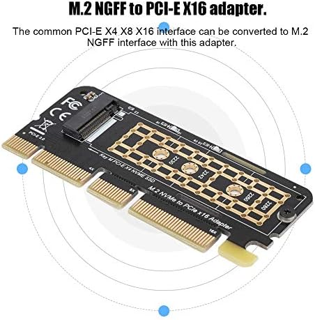 M.2 SSD la PCI E X16 Adaptor, M.2 la PCI E3.0 X16 Carte de adaptare SSD de expansiune de mare viteză pentru zona de acasă/birou/joc