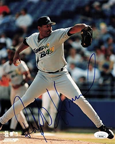 Roberto Hernadez a semnat 8x10 Tampa Bay Devil Rays - Fotografii MLB autografate