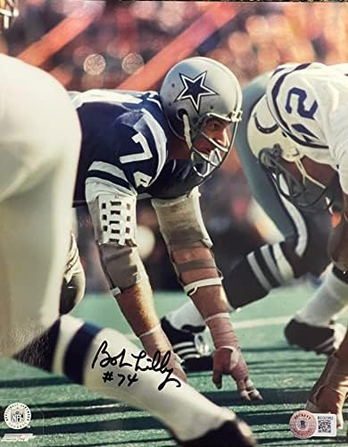Bob Lilly Autographed 8x10 Footballo Fotballo - Fotografii autografate NFL