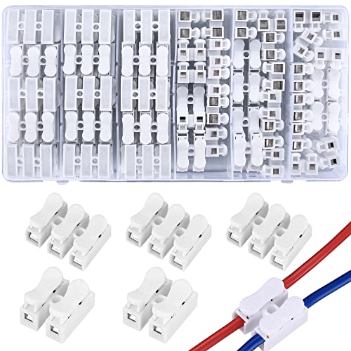 65 buc Conectori de sârmă de primăvară, clemă de primăvară Terminal cablu clemă conector, CH - 2 conectori de cablu electric
