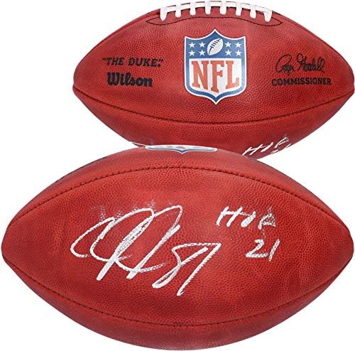 Calvin Johnson Detroit Lions a autografat Wilson Full Color Duke Pro Football cu inscripția „HOF 2021” - fotbal autografat