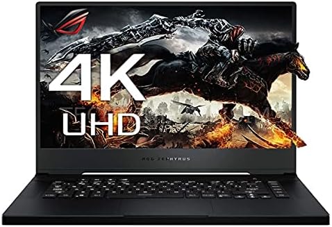 ASUS ROG Zephyrus M15 15.6 4K Ultra HD laptop pentru jocuri, Intel Core i7-10750h, Memorie de 16 GB, SSD de 1 TB, NVIDIA GeForce