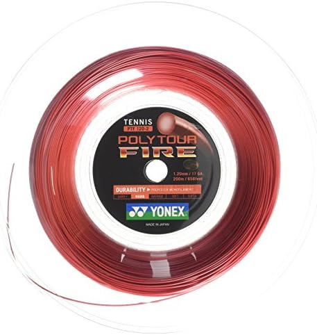 Yonex Poly Tour Fire string Reel-roșu, 1.2 mm / 200 m