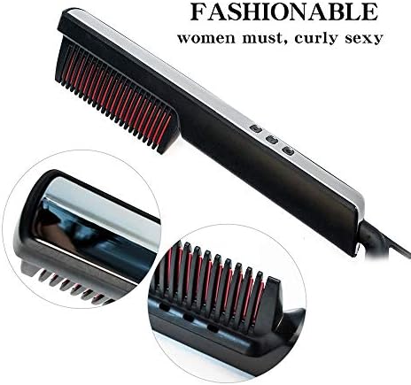 Wdbby păr cu pieptene drepte pieptene anti-scald LCD LCD Comb-părul de păr și femei Roll Cerin Pieptenere fierbinte 360 ​​Rotable