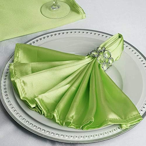 Apple Verde Nflg 25x25 satin lenjerie servetele pentru nunta ziua de nastere petrecere Tacamuri-25 buc