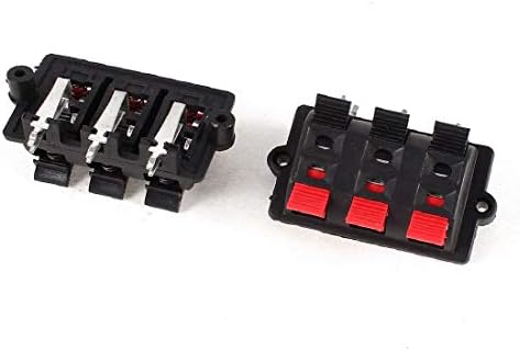 Nou Lon0167 2 buc 2 rând roșu negru 6 pini 6 poziția împinge în mufă boxe Terminale (2 st 2 Reihe Rot Schwarz 6 pini 6 poziția