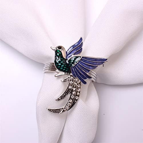 N/a 12 bucăți decorațiuni de nuntă cu cataramă de nuntă Magpie noroc inele de șervețel frumos creative