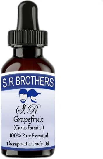 S.R Brothers Grapefruit Pure și Natural Terapeauutil Ulei esențial cu picătură de 15 ml