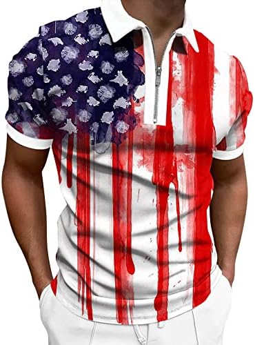Men ' s American Flag Tricouri patriotice 4 iulie T Shirt vara Casual Vrac Mâneci scurte Vintage tunica Topuri