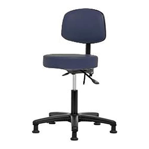 Thomas VDHST-RG-T0-RG-c8569 scaun înălțime birou cu spate și bază din nailon negru, fără înclinare, alunecare, visiniu