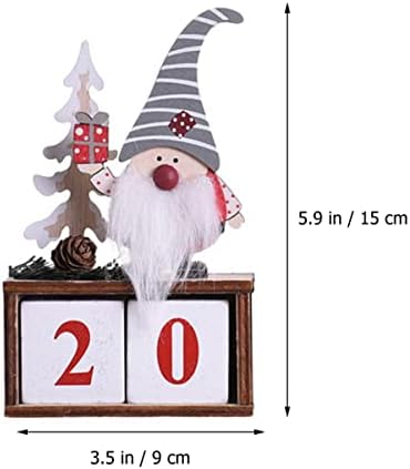 jojofuny 3 seturi Retro Figurine casa pentru bloc forma manual din lemn Advent Crăciun Calendar Santa copac Consumabile Decor