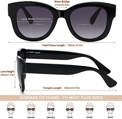 Ochelari de soare pentru lectură bifocal pentru femei UV400 Protecția cu balamală Spring Vintage Designer Sun Readers Sun Readers
