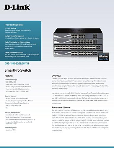 Sisteme D-Link Sistem 52-port SmartPro, inclusiv 4 porturi SFP Gigabit