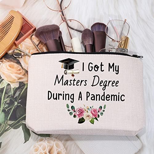 Meikiup Am primit masteratul meu în timpul unei pungi de machiaj pandemie Masters Grad Graduate Cadouri de absolvire