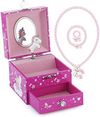 RR Round Rich Design pentru copii cutii de bijuterii muzicale pentru fete mari și mici