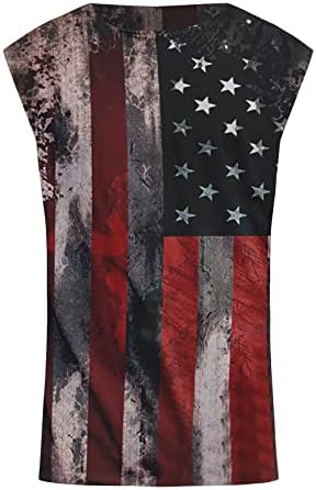 RUIRUILICO Tricouri patriotice pentru bărbați America Flag Vară Casual Cu mânecă scurtă Bluze grafice confortabile