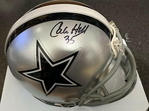Calvin Hill Dallas Cowboys a semnat mini cască-mini căști NFL cu autograf