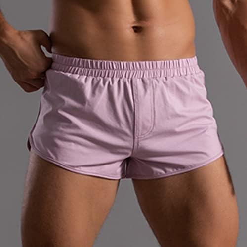 Bottomuri scurte pentru bărbați de culoare solidă pantaloni de bumbac bumbac elastic liber sport rapid uscat casual alergând