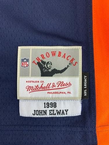 John Elway a semnat „HOF 04” Autograf Mitchell & Ness Replica Jersey Fanatics Coa - Tricouri autografate NFL