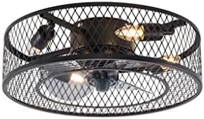 BKDFD Candelabre de lampă de ventilator de tavan industrial 220V Lămpi de control la distanță pentru living ventilatoare dormitor