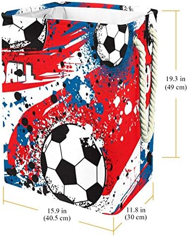 Inhomer Abstract Franța Fotbal Sport minge culori model 300d Oxford PVC impermeabil haine împiedică coș mare de rufe pentru