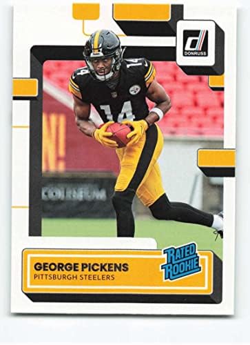 2022 Donruss Evaluat Rookies 323 George Pickens, notat rookie nm-mt Pittsburgh Steelers, card de tranzacționare de fotbal