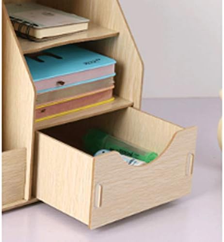 Rack de depozitare Liruxun, lemn, depozitare multiplă, puternic și durabil, poate fi utilizat pentru a pune cărți sau ziare