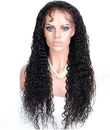 Peruci peruca de par peruca de par uman dantela fata peruca partea de mijloc Rihanna stil Brazilian Par cret Negru peruca 130%