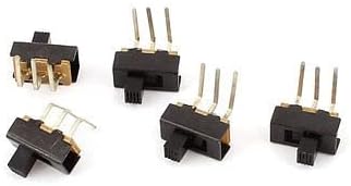 5 bucăți de 3 pini PCB Montate 2 Poziție/oprire SPDT Comutator de diapozitive verticale