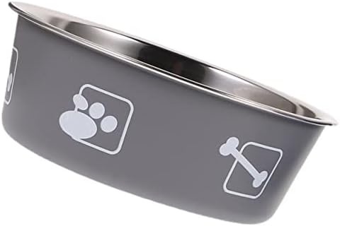 Ipetboom 2buc din oțel inoxidabil Pet Bowl Puppy Dog Food Puppy Feeding Bowls alimentator de alimente model imprimat Dog Bowl
