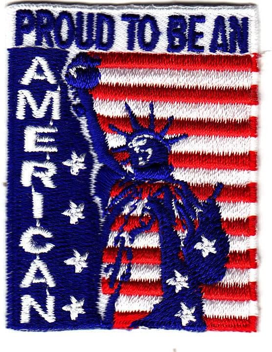 Mândru că sunt o statuie americană a Liberty Iron on Patch Patriotic SUA