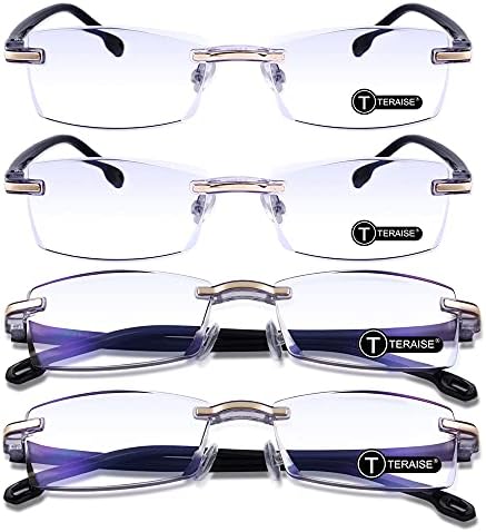 Teraise 4 perechi Fashion Anti-Blue-Ray Ochelarii de citire pentru femei și reducerea ochelarilor Protejați-vă cu ochii