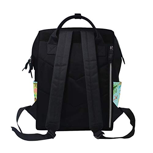 Colourlife Bag Backpack Dinosaur World Harta casual Daypack Baguri cu scutece multifuncționale