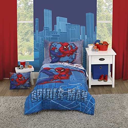 Marvel Spiderman Wall Crawler Red, Alb și Blue Spider Webs