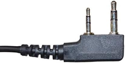 Hqrp 4-Pack acustice tub cască Ptt gât Mic setul cu cască compatibil cu WOUXUN KG-699E / KG-689 / KG-689 Plus/KG-669 / KG-669